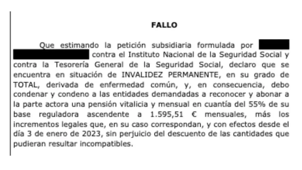 fallo incapacidad permanente total sector avicola tbf abogados